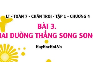 Tiên đề Euclid, Tính chất và Dấu hiệu nhận biết Hai đường thẳng song song? Toán 7 chân trời Tập 1 chương 4 Bài 3